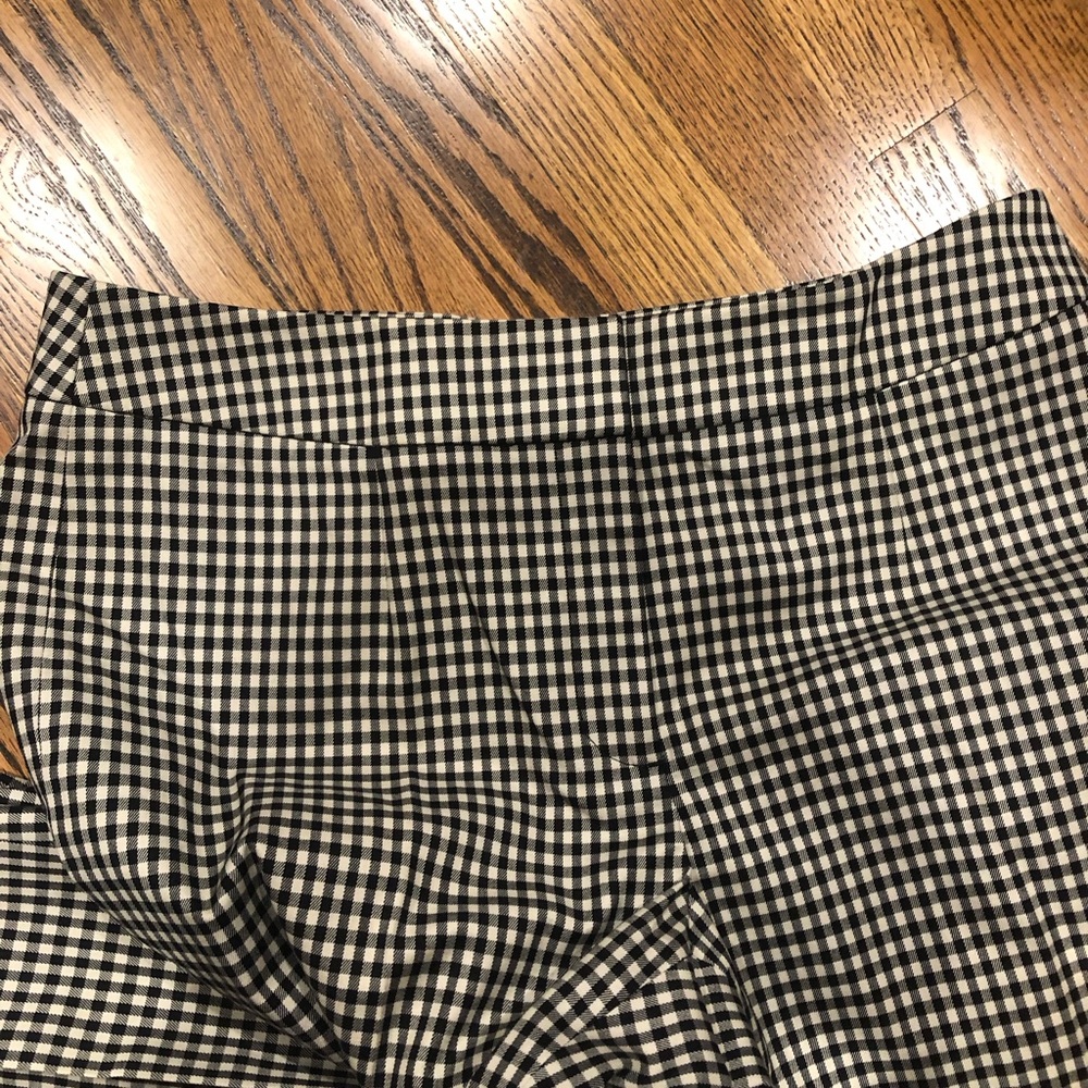 2/$30 Victor Alfaro Black White Check Plaid Ankle Pants Trousers Sz 10P - Picture 5 of 12